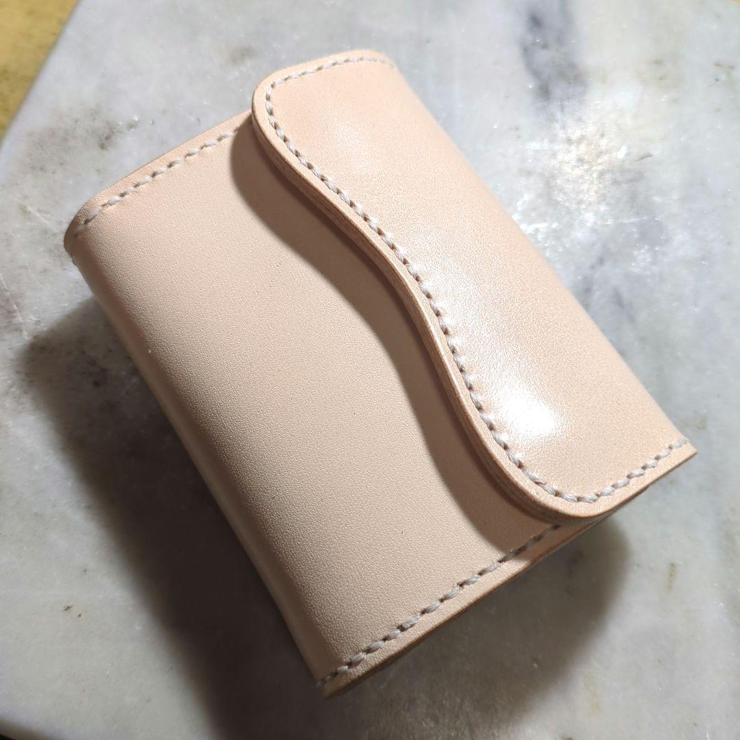 姫路ヌメ革 ショートウォレット 2つ折り財布 ハーフウォレット ハンドメイド