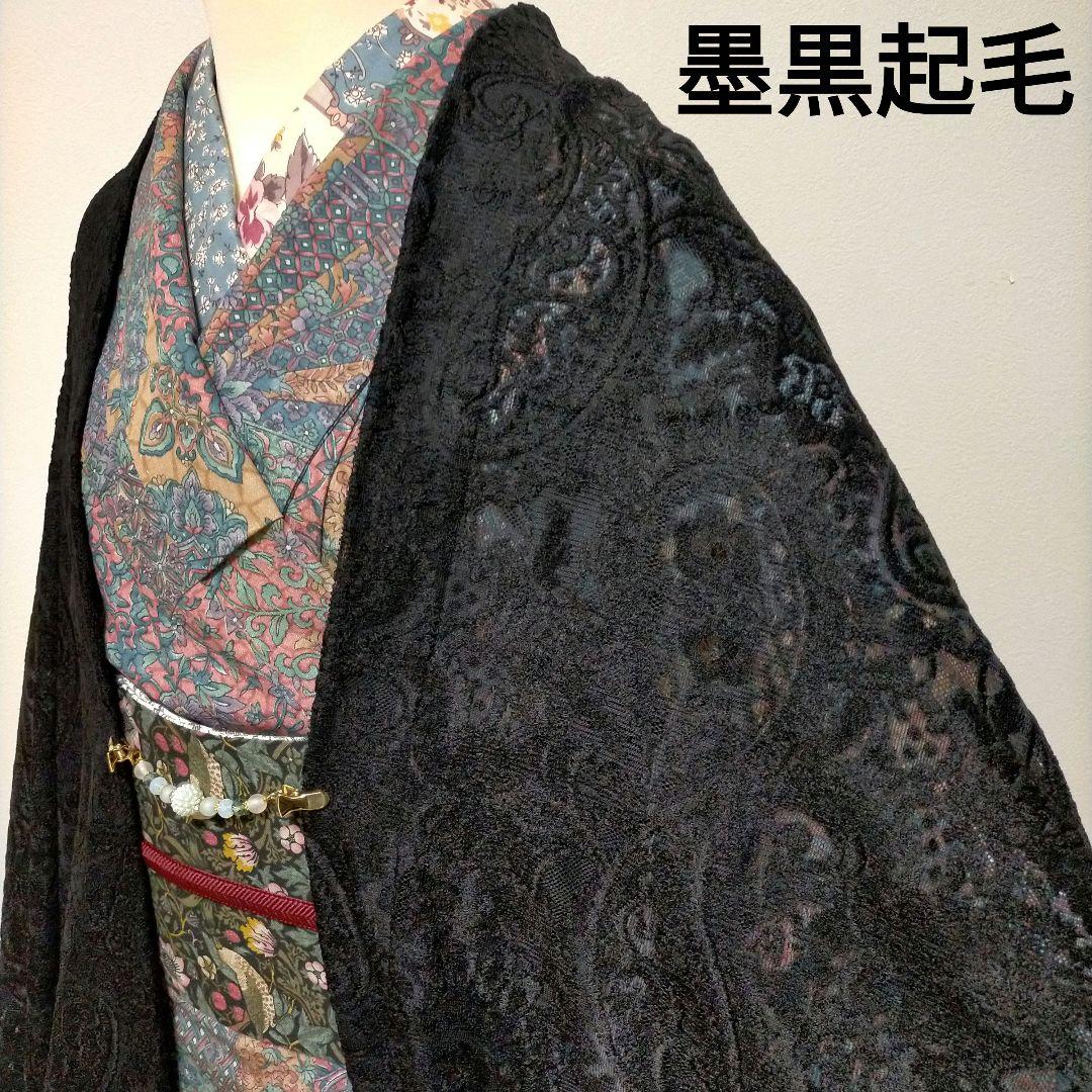 レース羽織　黒起毛マーガレット　モモンガ