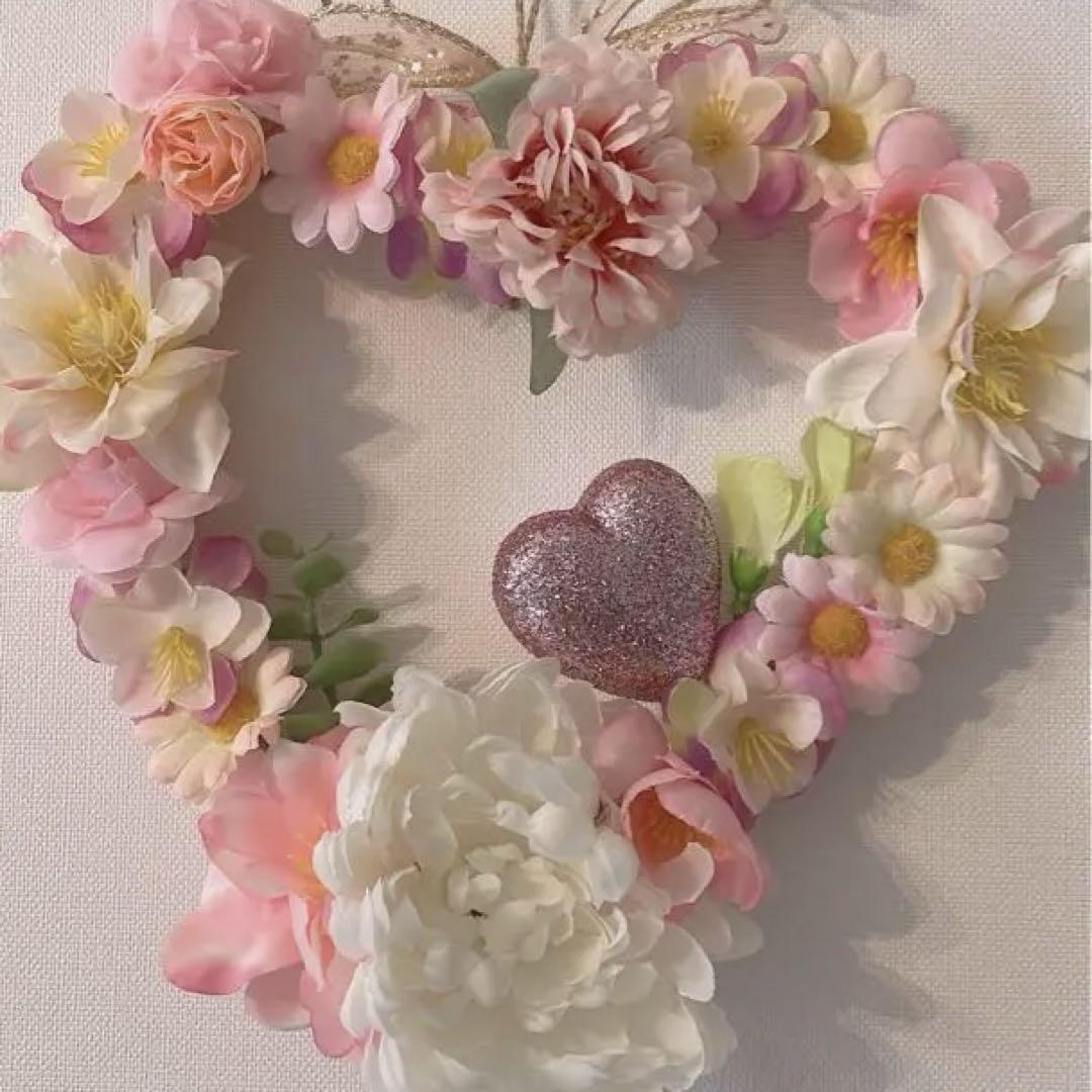 ハート♡お花リース23㎝