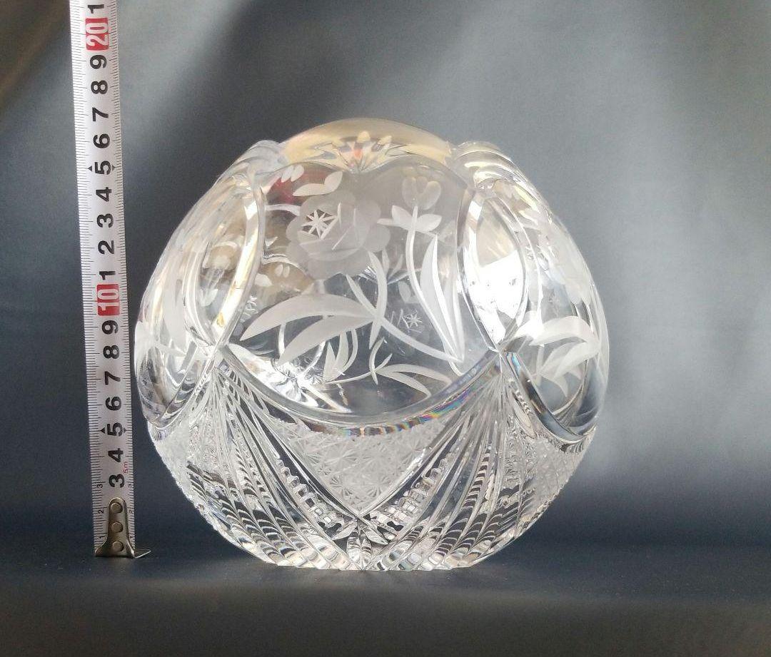 HOYA ホヤ クリスタル 花瓶 ハンドカット 切子 フラワベース