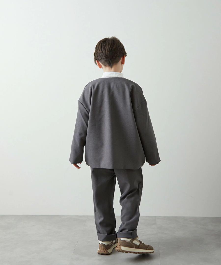 riziereノーカラージャケットセットアップ+ シャツ　150cm