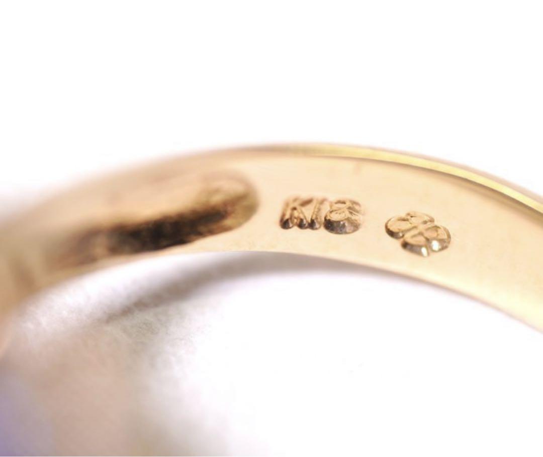 K18 サファイア0.88ct/ダイヤモンド0.13ct リング ソ付 画像4