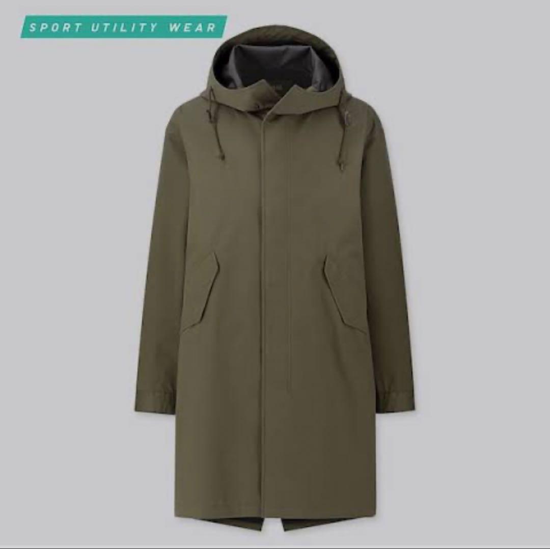 新品タグ付き　UNIQLO フード付きブロックテックモッズコート