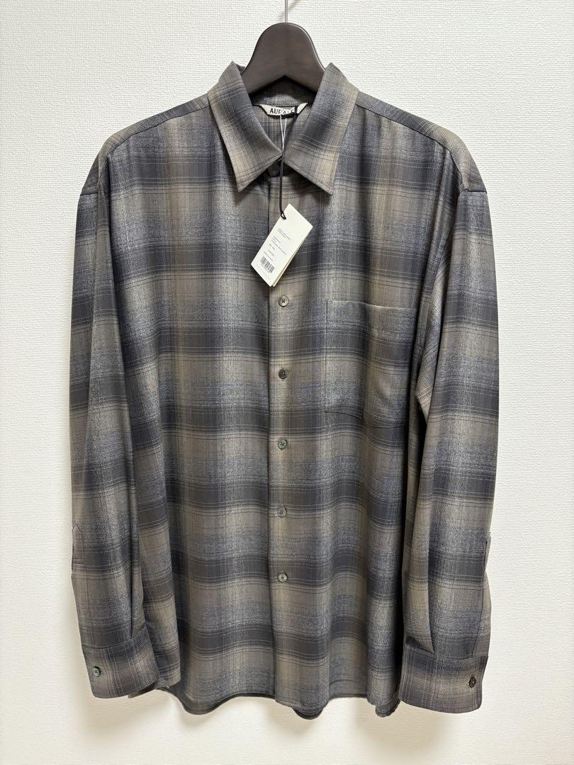 24AW SUPER LIGHT WOOL CHECK SHIRT（サイズ4）