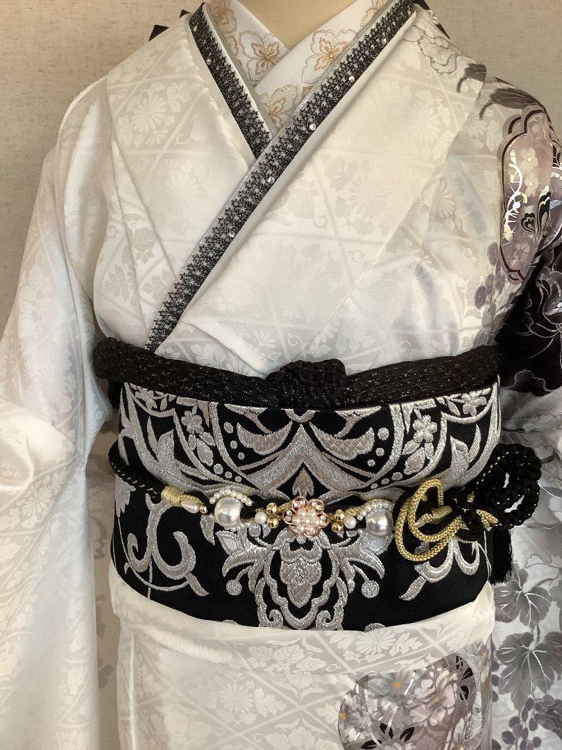 白地 シルバー シック 小花 振袖フルセット