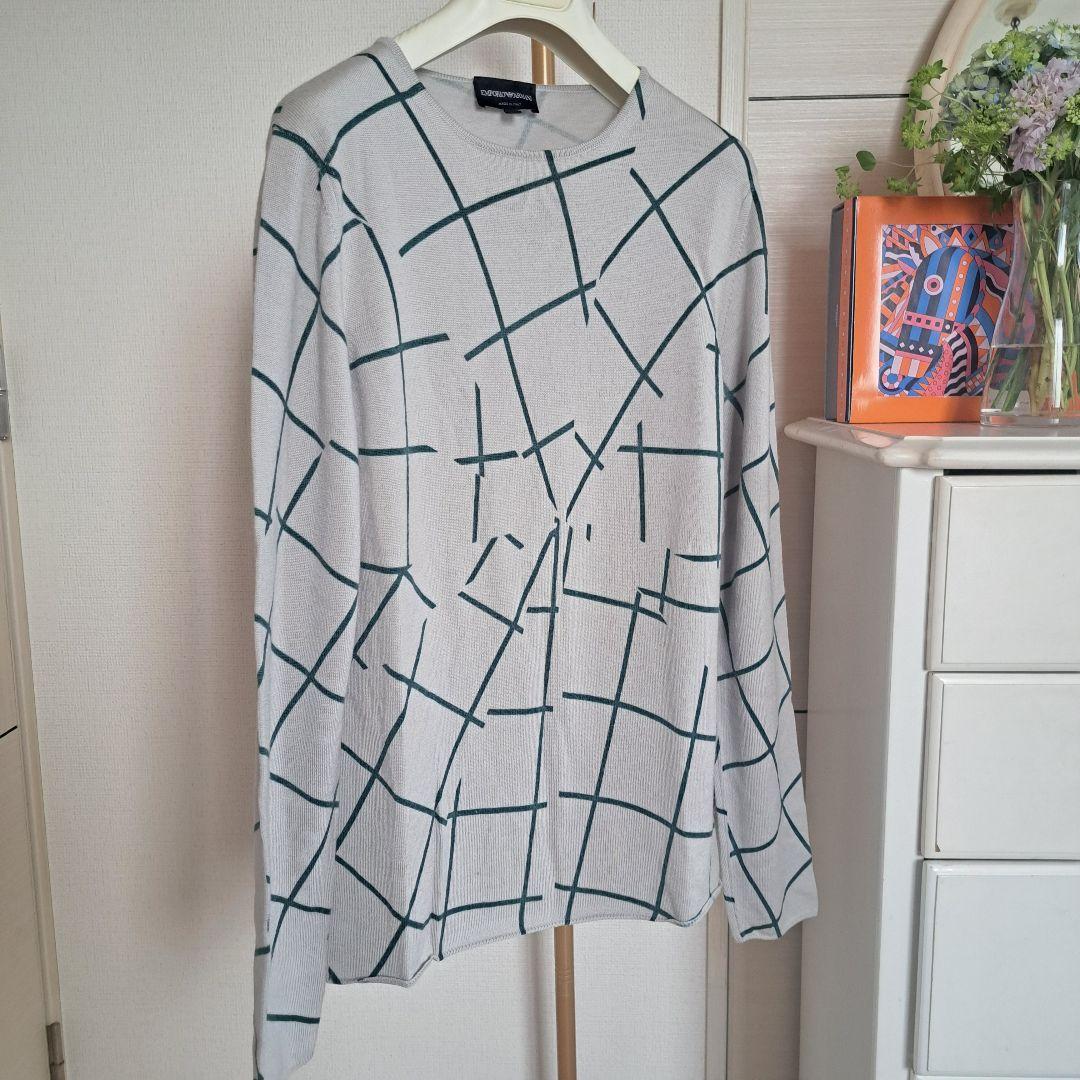 美品 EMPORIO ARMANIランウェイモデル上質ウール100ニットセーター