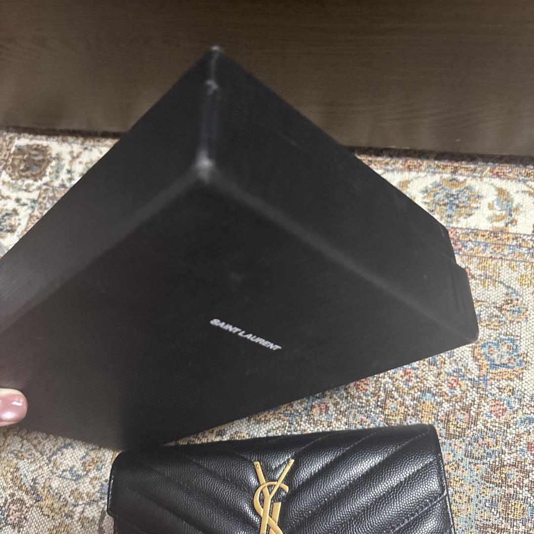 美品　YSL サンローラン　長財布　ゴールドプレート