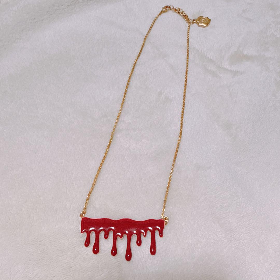 【即購入可/美品】キューポット　ネックレス　メルティー　メルト　レッド