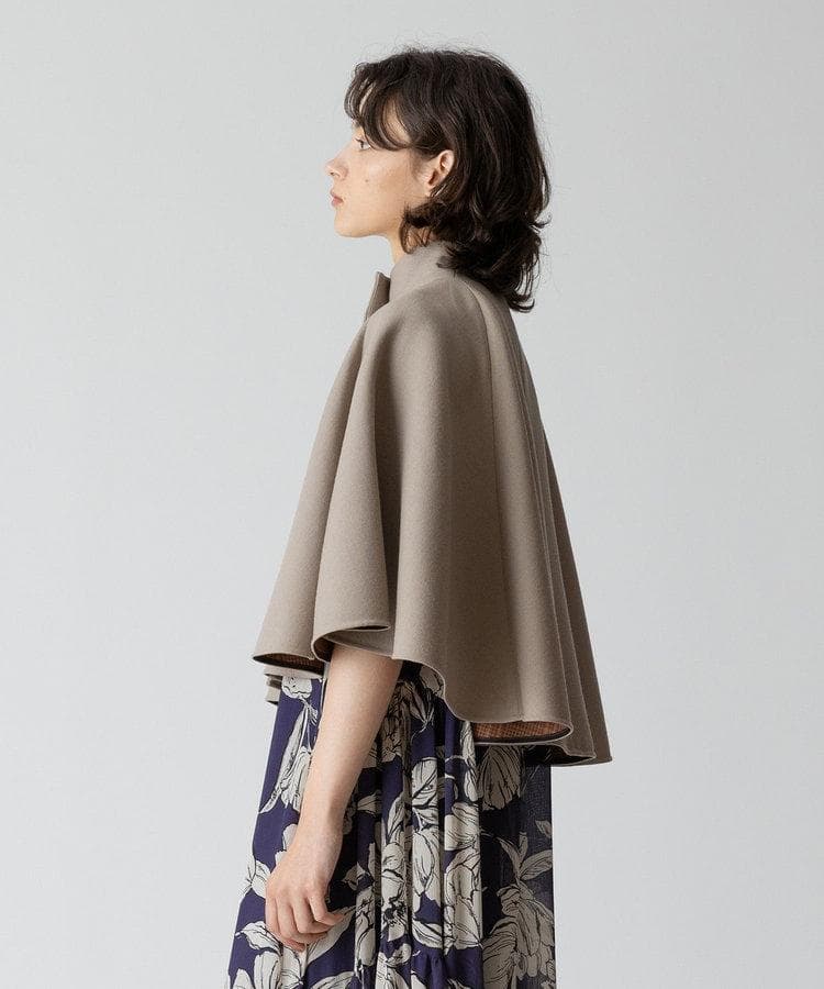 allureville ケープ コート 49800円 ウール98％ 日本製FREE SIZE・allureville WWW_MORNINGWALKER_COM