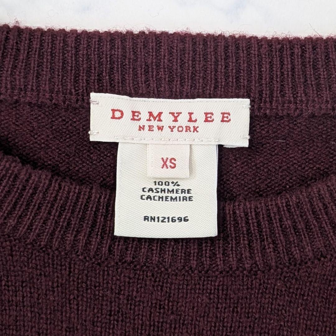 美品 DEMYLEE デミリー カシミア100%ニット 袖パッチ
