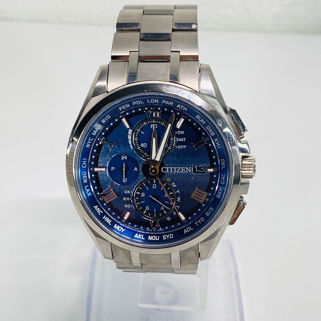 美品 CITIZEN アテッサ AT8041-71L H800-T027385