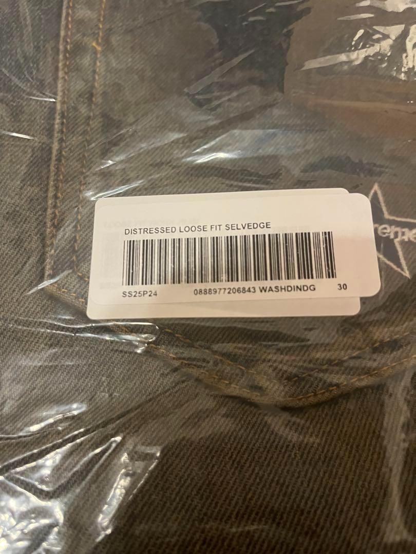 パンツ Supreme Distressed Loose Fit Selvedge 30