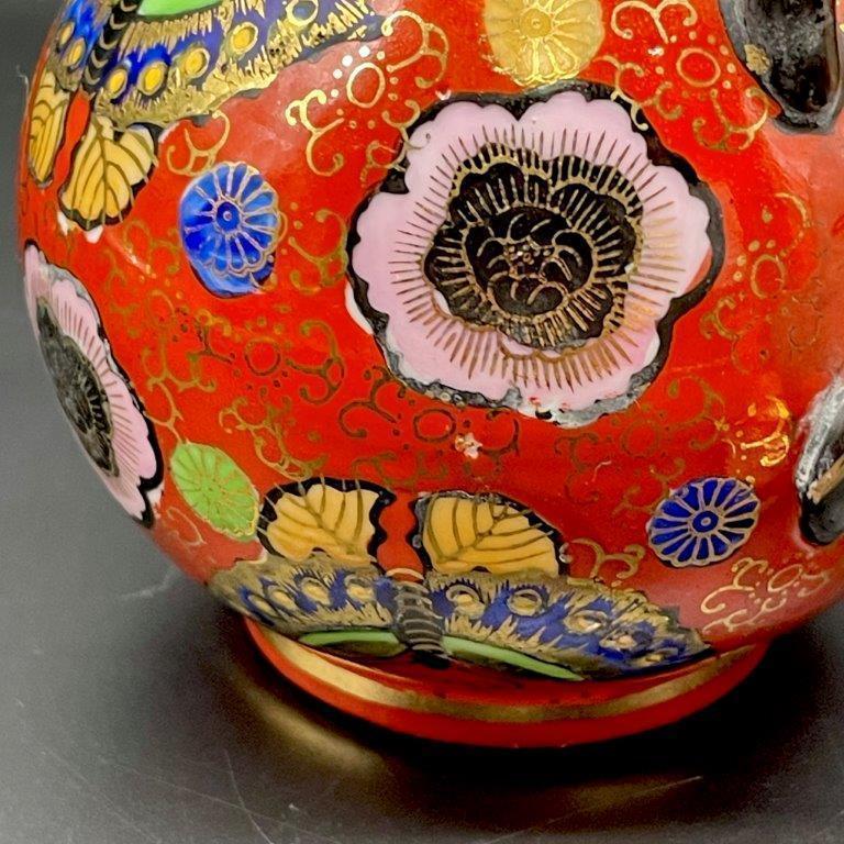 大日本 宮島 朱金花蝶図 ティーセット オールドニッポン