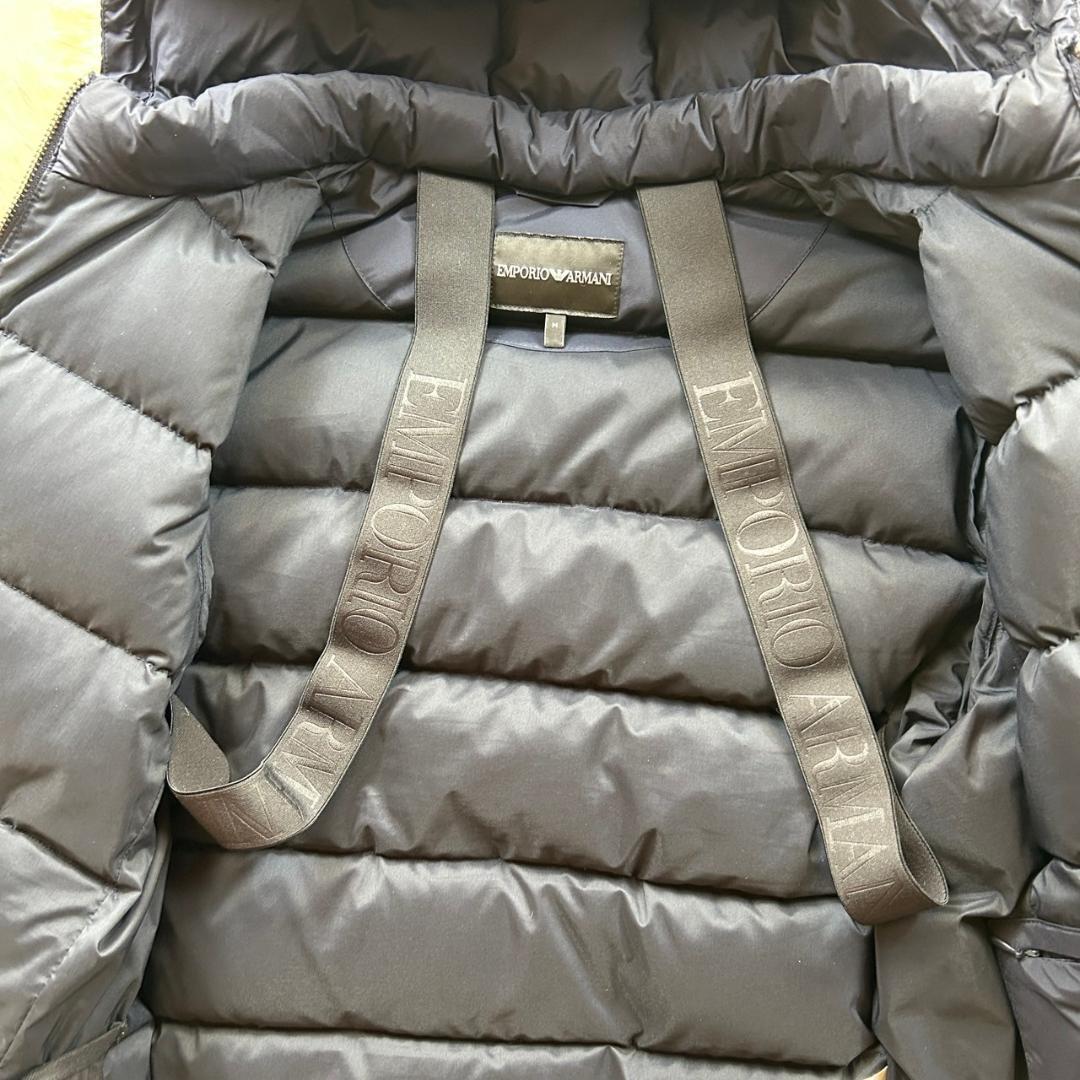 ARMANI エンポリオ アルマーニ イーグルロゴ　ロゴフード　ダウンジャケット