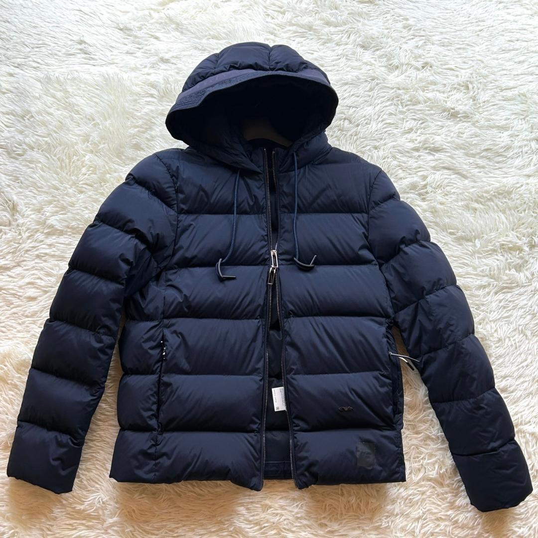 ARMANI エンポリオ アルマーニ イーグルロゴ　ロゴフード　ダウンジャケット