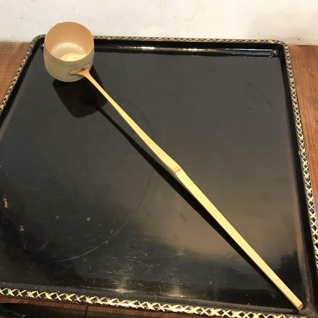美品　茶道具　竹製　柄杓　茶道　ひしゃく　杓　　工芸品　日本製　形が美しい