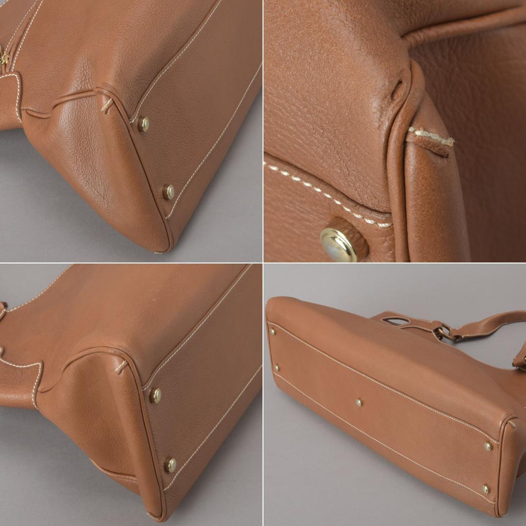 美品◇CARTIER マルチェロ ドゥ カルティエMM ハンドバッグ レザー 茶 画像9