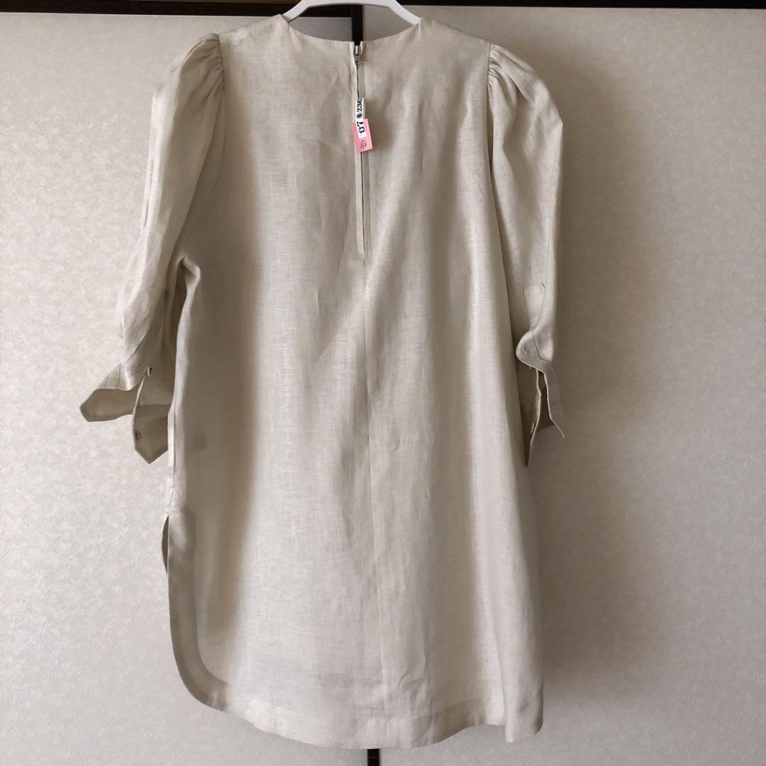 HYKE 23ss linen Balloon Sleeve プラム サイズ2（HYKE/ハイクの