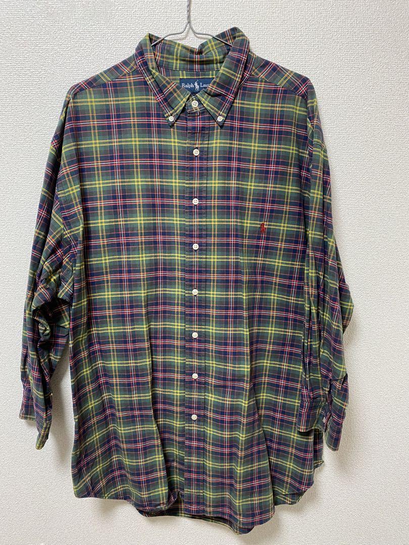 古着 ラルフローレン チェック柄シャツ - トップス