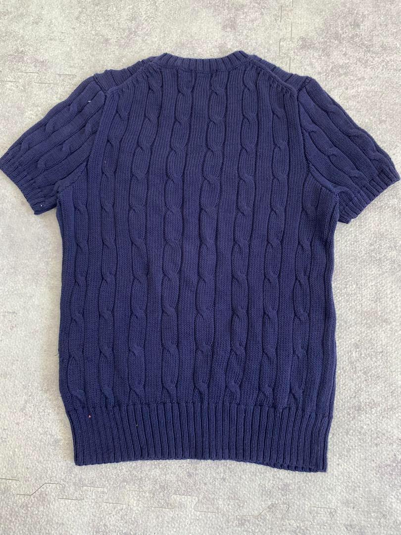 新品未使用Polo Ralph Lauren ケーブルニット 半袖 XLネイビー POLO RALPH LAUREN ネイビー S 新品 半袖ケーブルニット - メルカリ