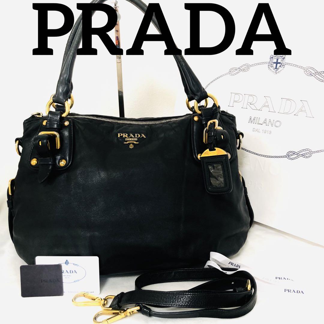 トートバッグ希少！　PRADA プラダ　★ 正規品　トートバッグ　ショルダーバッグ　レザー