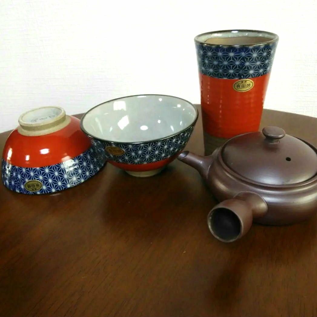有田焼 お茶碗 2客 タンブラー1客 おまけ付き急須 新品未使用