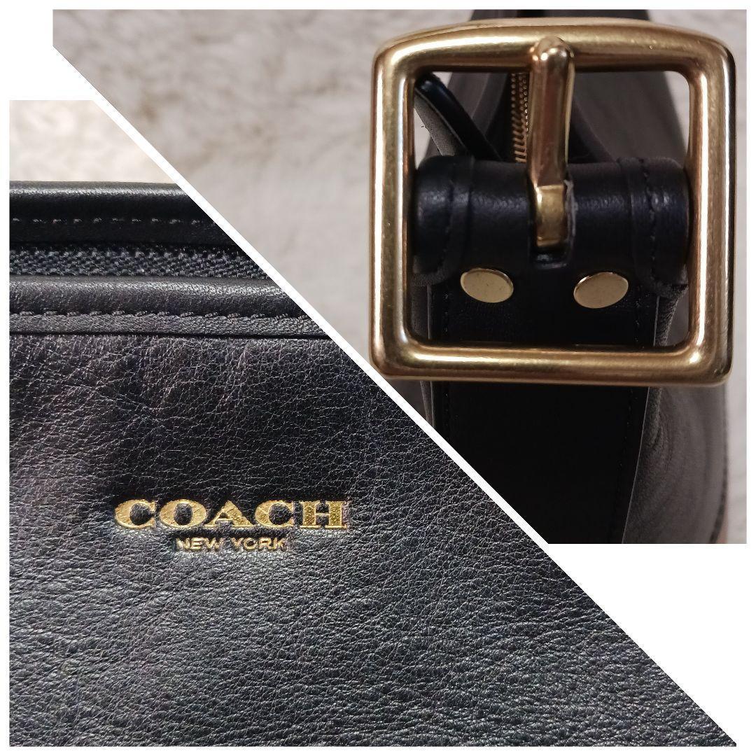 【美品】COACH ロゴ バイカラー レザー ショルダーバッグ F21180