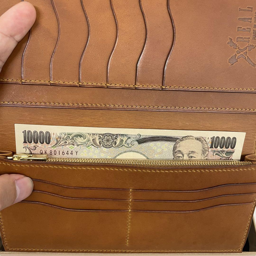 日本製 長財布 ROCADOロカド シェルコードバン×リスシオ 麻糸 総手縫い