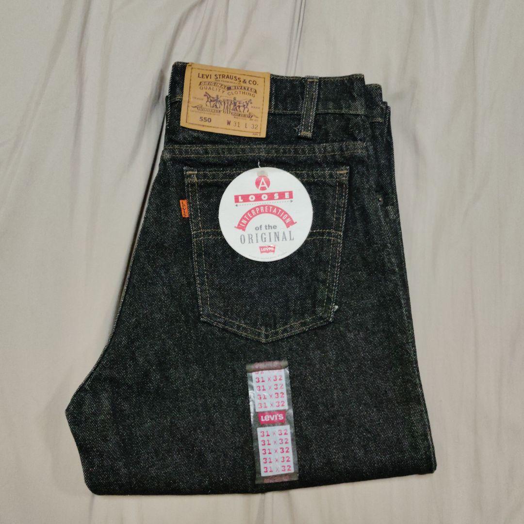 USA製 90s Levi’s 550 先染め ブラック デッドストック