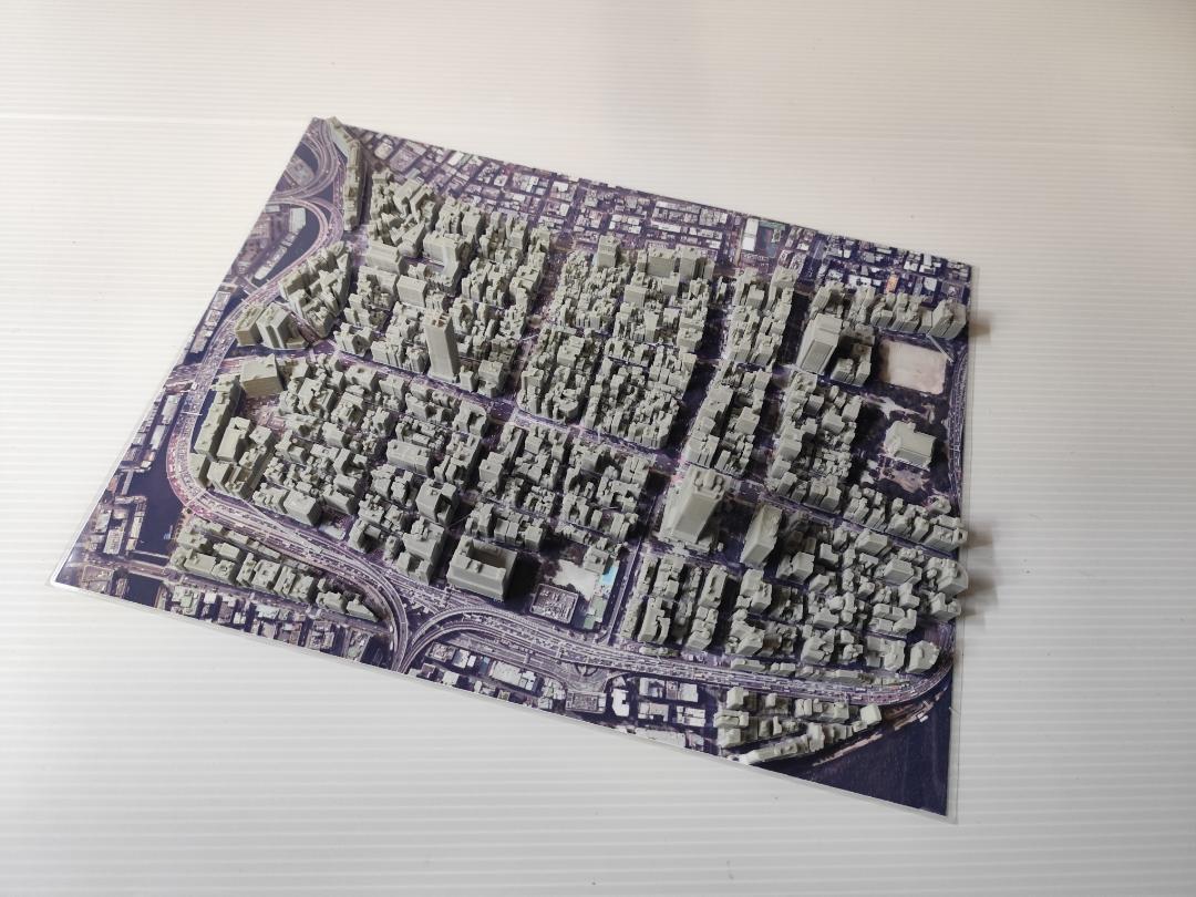 人形町周辺　３D都市データを活用した都市模型　(組み立てキット)