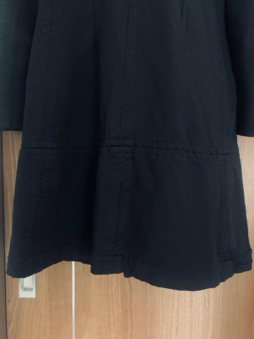 コムコム COMME des GARÇONS ポリ縮 ロングコート Mサイズ黒
