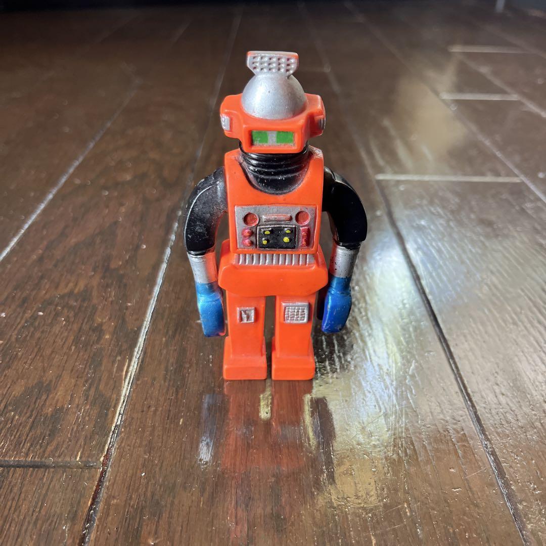ヒカリトーイ　ロボットソフビ　ミニ　当時物　フィギュア オレンジと銀色