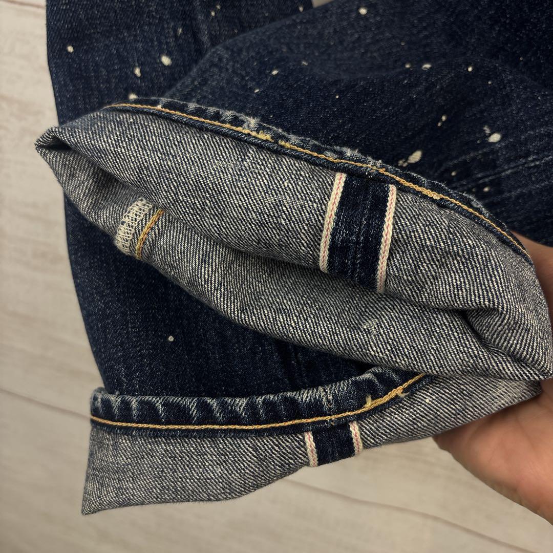 希少 Levi's 501xx 復刻 BIGE ペイント 縦落ち vintage