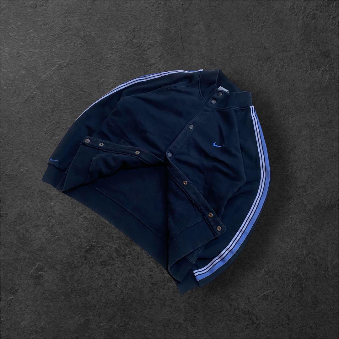トップス 00s nike sweat pull over y2k teck navy