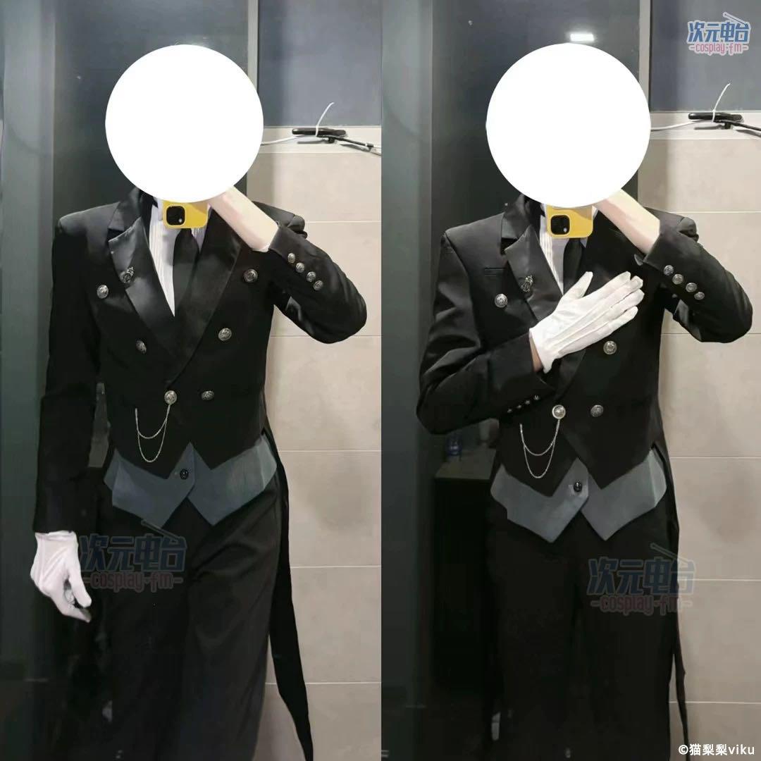 次元電台　黒執事　セバスチャン　コスプレ衣装　ウィッグ・靴追加可