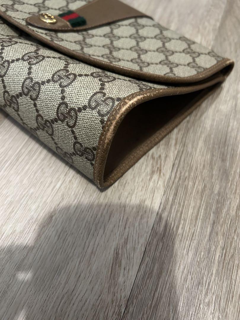Gucci GGパターン クラッチバッグ ベージュ/ブラウン