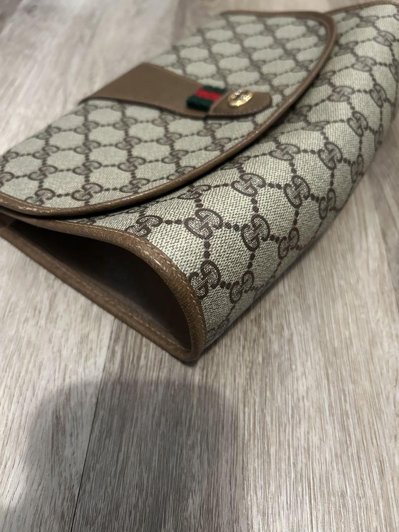 Gucci GGパターン クラッチバッグ ベージュ/ブラウン