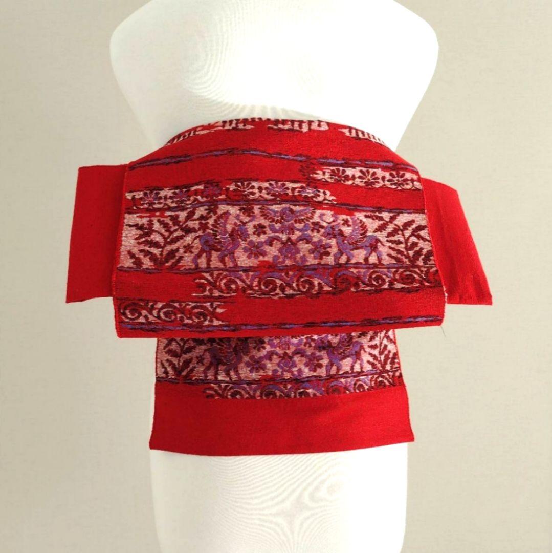 二部式　銀座　作り帯付け帯　山半織物謹製　完成品　手織にペガサス　胴〜175cm