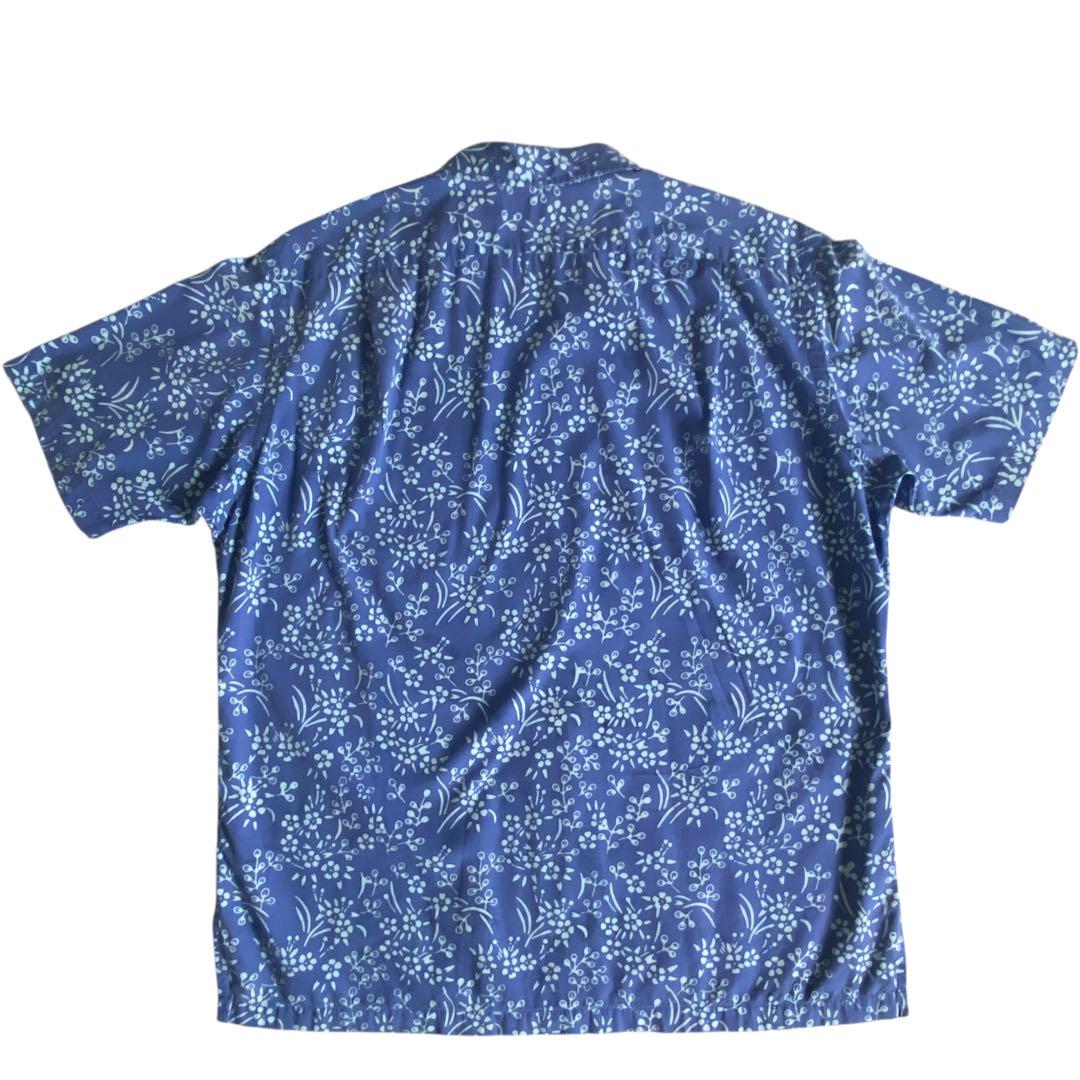 90s Ralph Lauren オープンカラーシャツ 柄 ブルー L - メルカリ