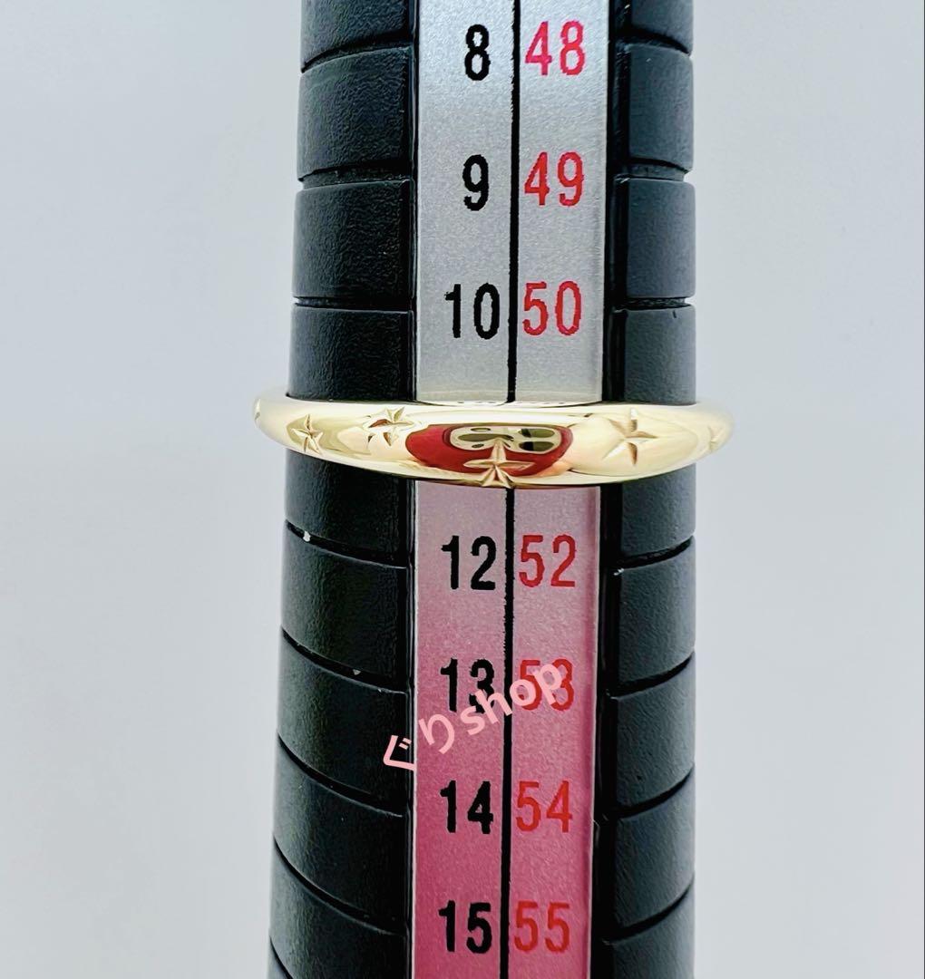 未使用 NOJESS k10 YG 星モチーフ リング 11号