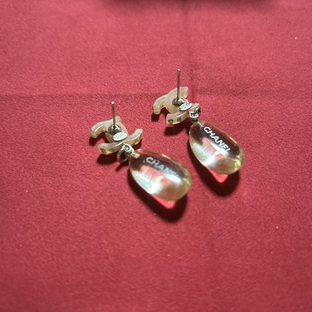 ヴィンテージ シャネルピアス ピンクストーン