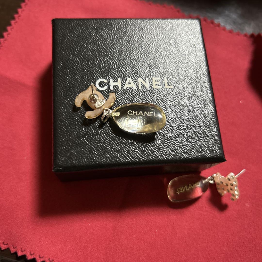 ヴィンテージ シャネルピアス ピンクストーン