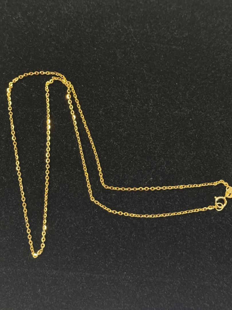 1.5mm 43cm K18 イエローゴールド ネックレス 18金
