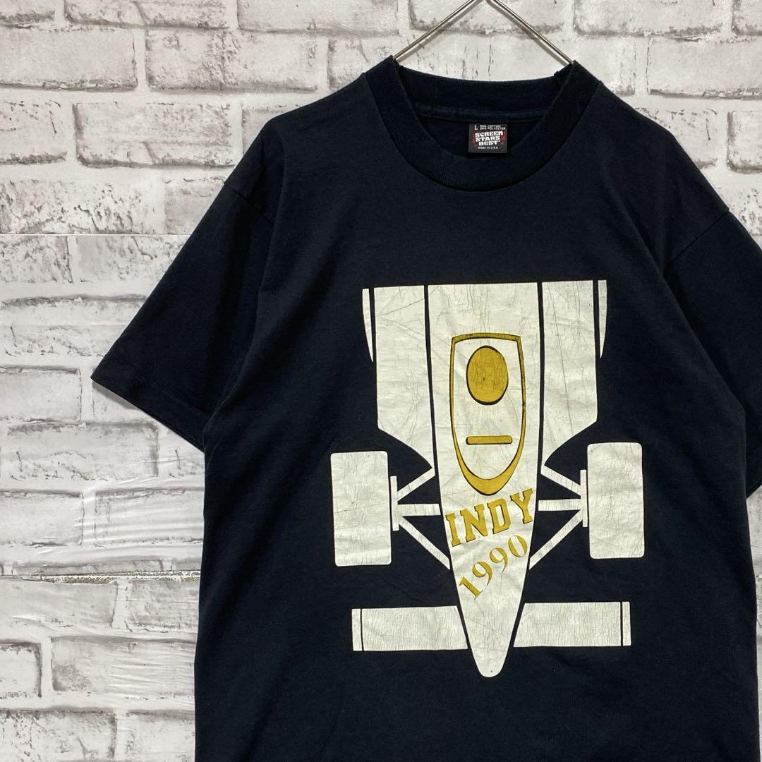 USA製90sヴィンテージTシャツ！シングルステッチ　ブラック半袖古着　L 7