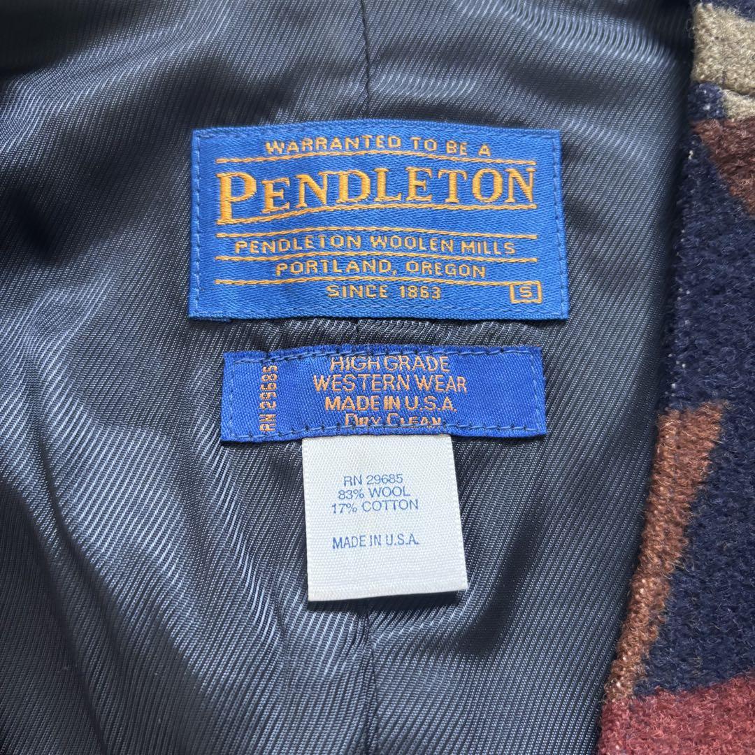 【美品】し63 PENDLETONペンドルトン ベスト S メンズ 個性的 レア
