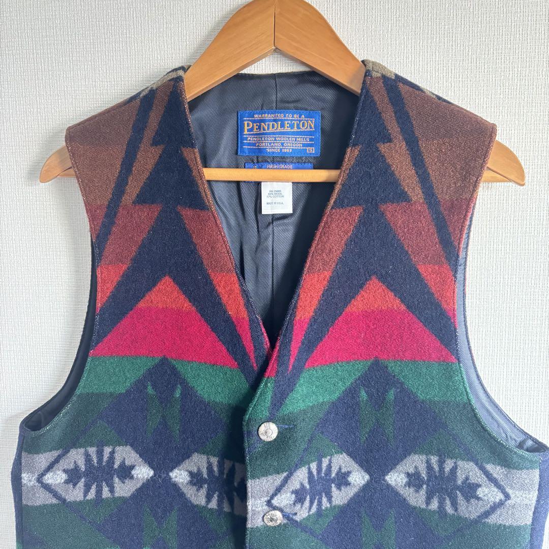 【美品】し63 PENDLETONペンドルトン ベスト S メンズ 個性的 レア
