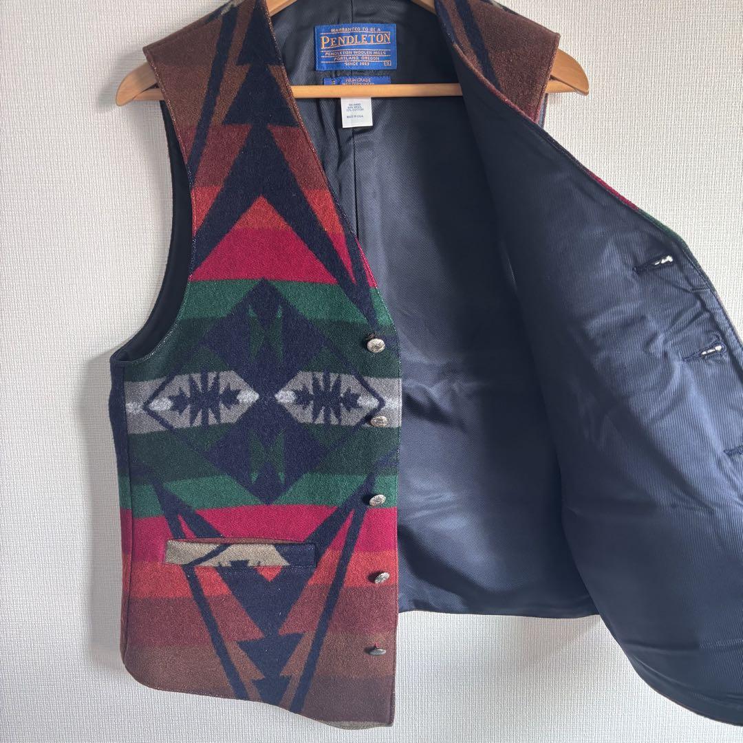 【美品】し63 PENDLETONペンドルトン ベスト S メンズ 個性的 レア