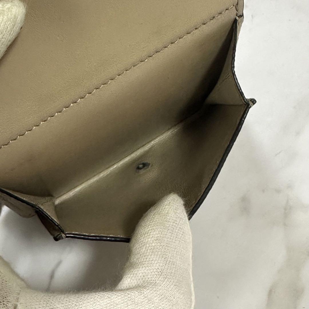 現行モデル✨LOEWE　三つ折り財布　ベージュ　トライフォールド　アナグラム