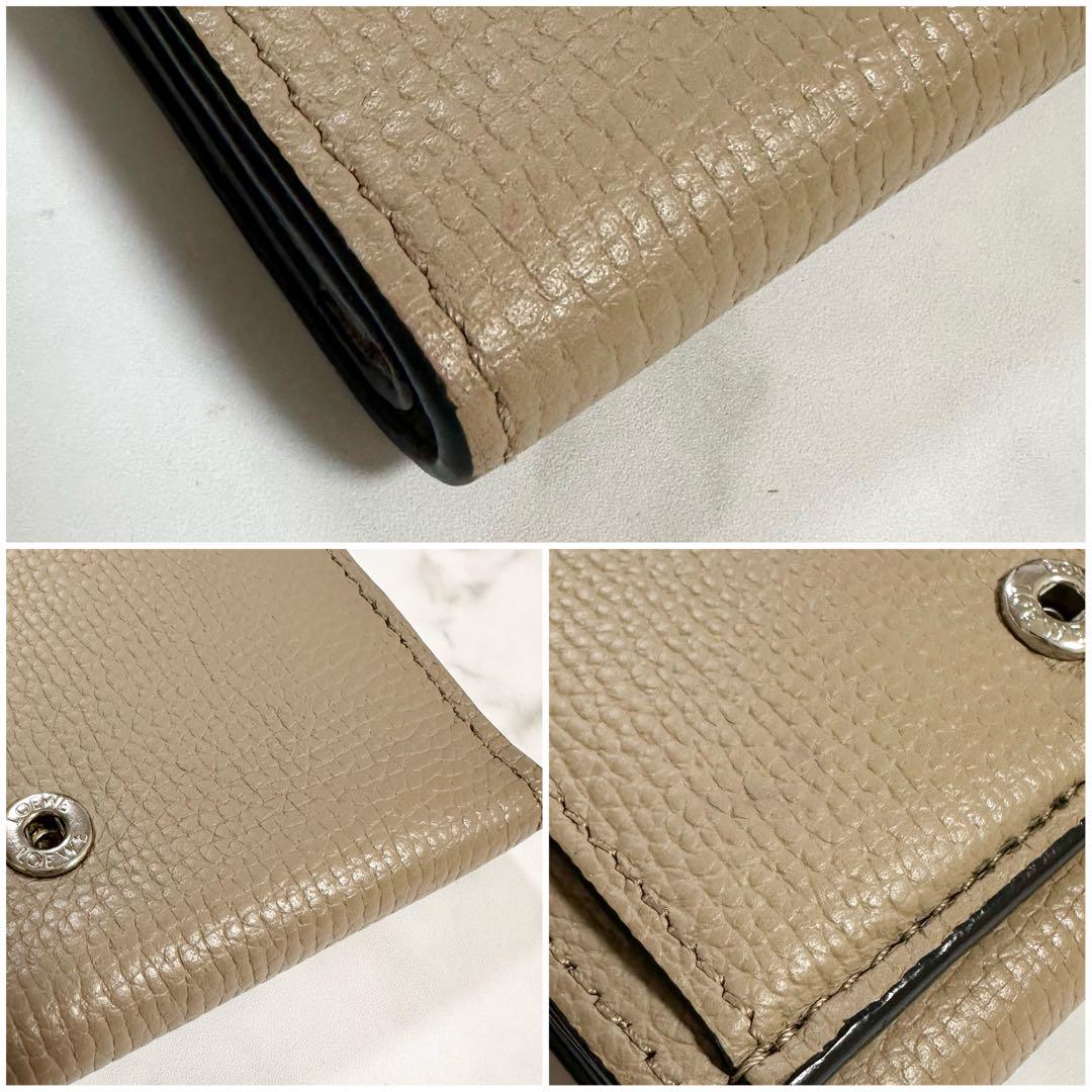 現行モデル✨LOEWE　三つ折り財布　ベージュ　トライフォールド　アナグラム