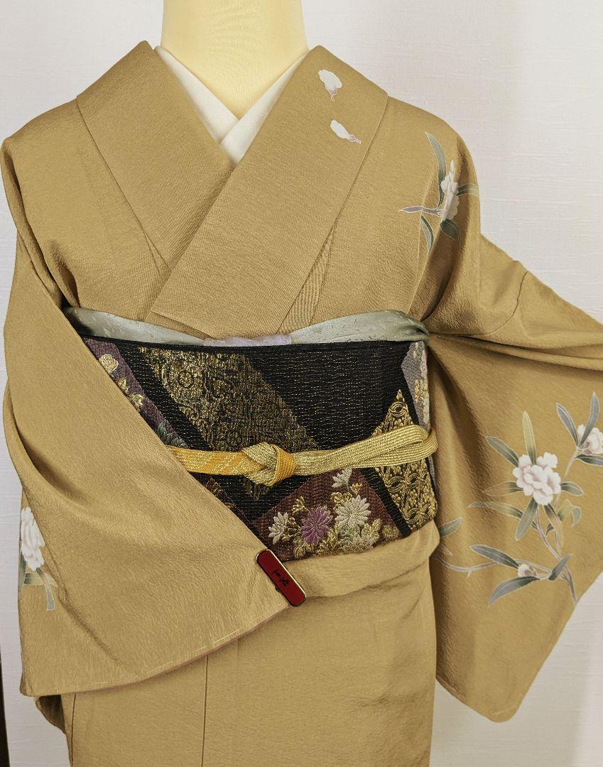 最先端 1-583 未使用帯締め 袋帯（帝王紫） 付下げ 作家落款入り 美品 着物・浴衣